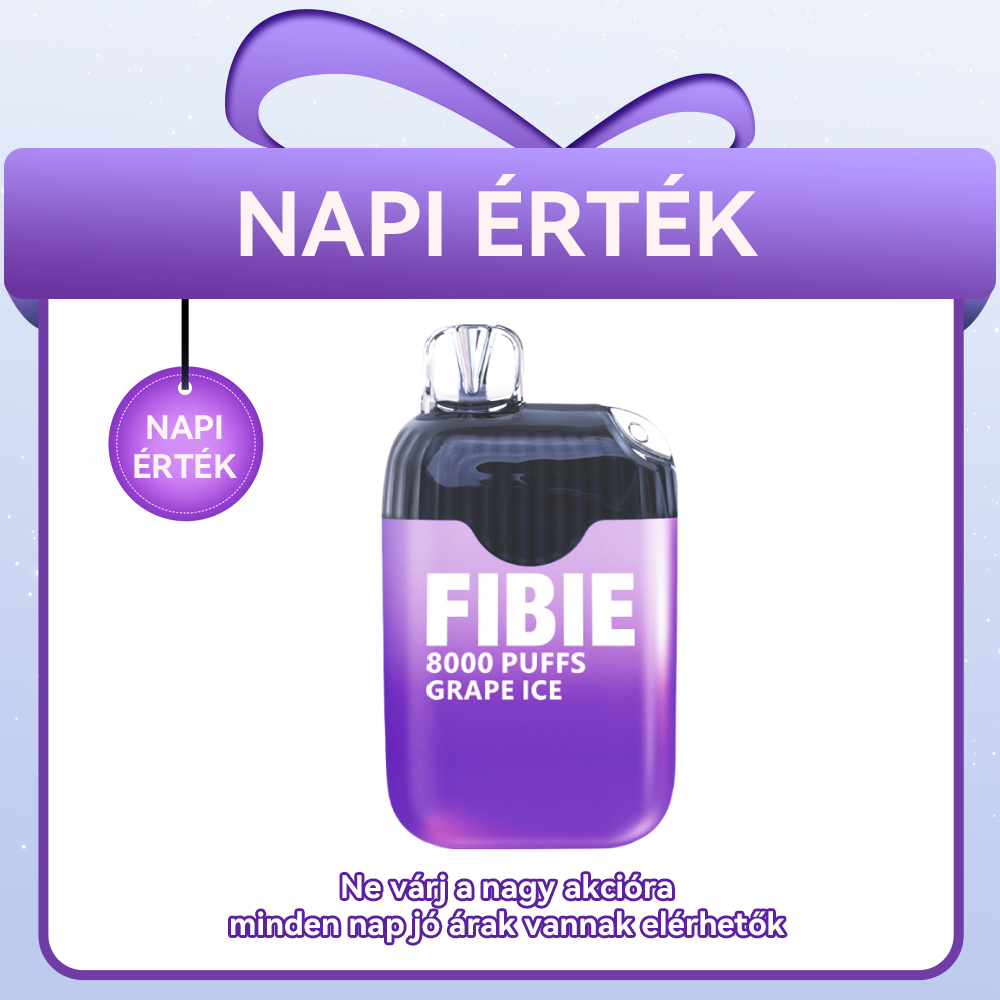 🎫Napi érték [Csak 3825 Ft darabonként] FIBIE 8000 Puffs