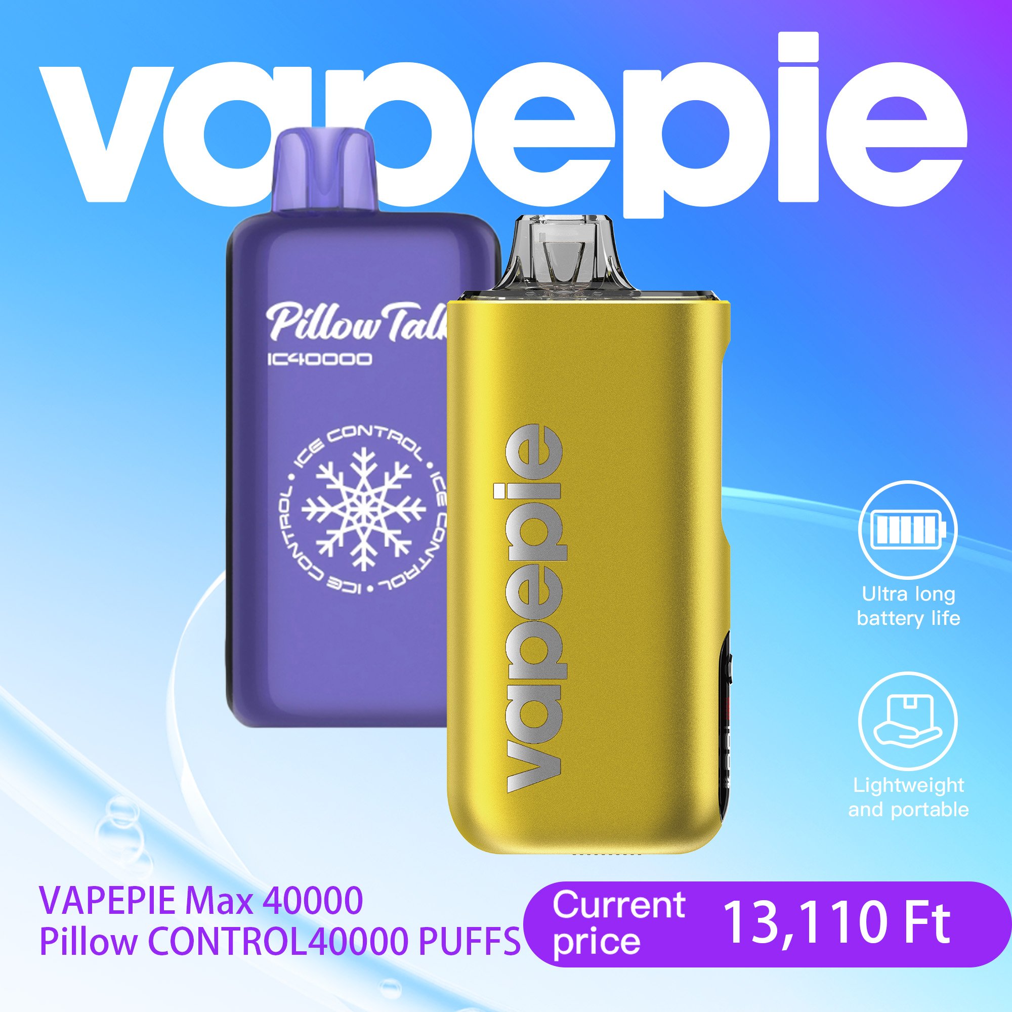 🔥 VAPEPIE Max 40000 + Pillow Talk ICE CONTROL 40000 – Limitált Prémium Páros Csomag