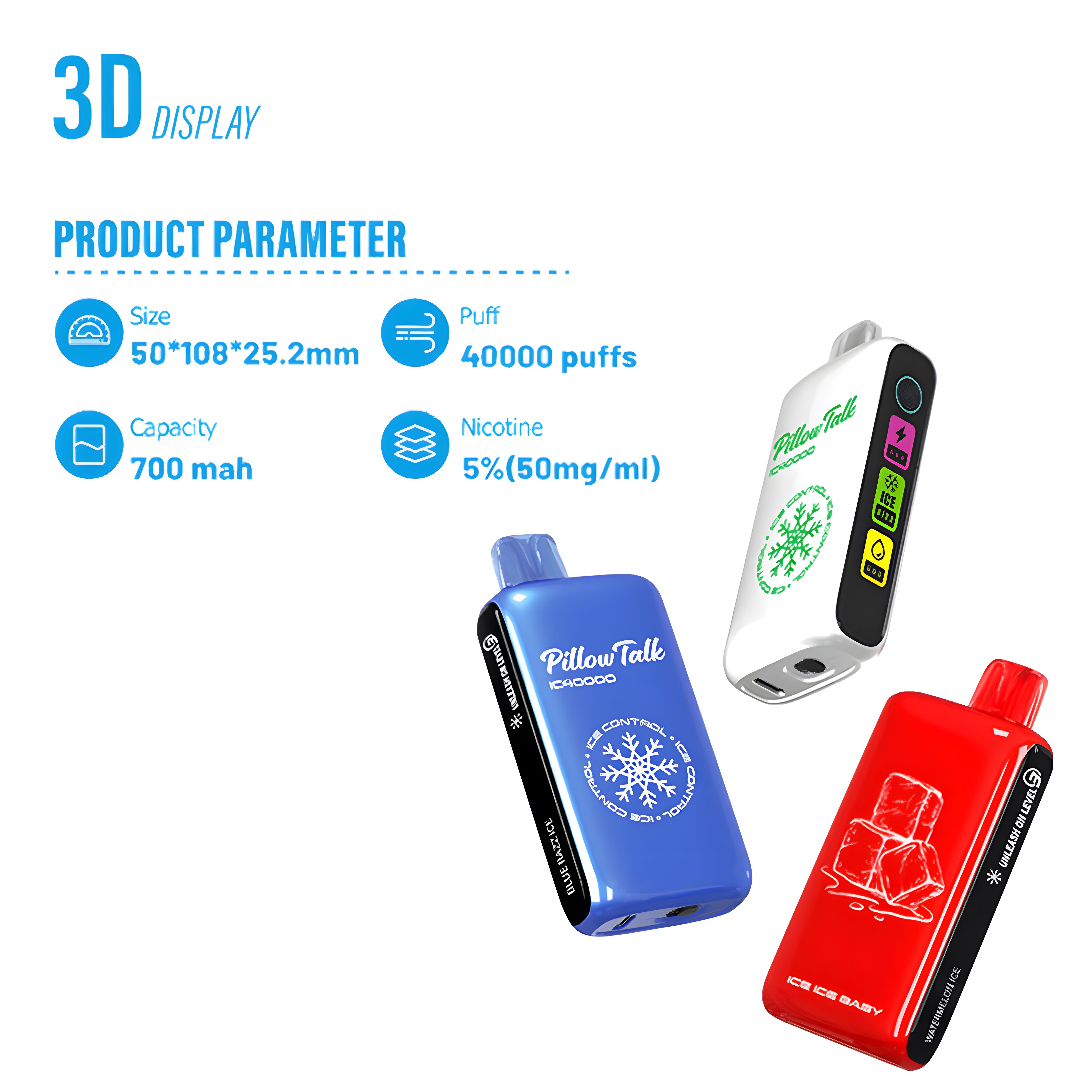 Pillow Talk ICE CONTROL 40000 PUFFS-Állítsd be a saját hűtési fokozatodat
