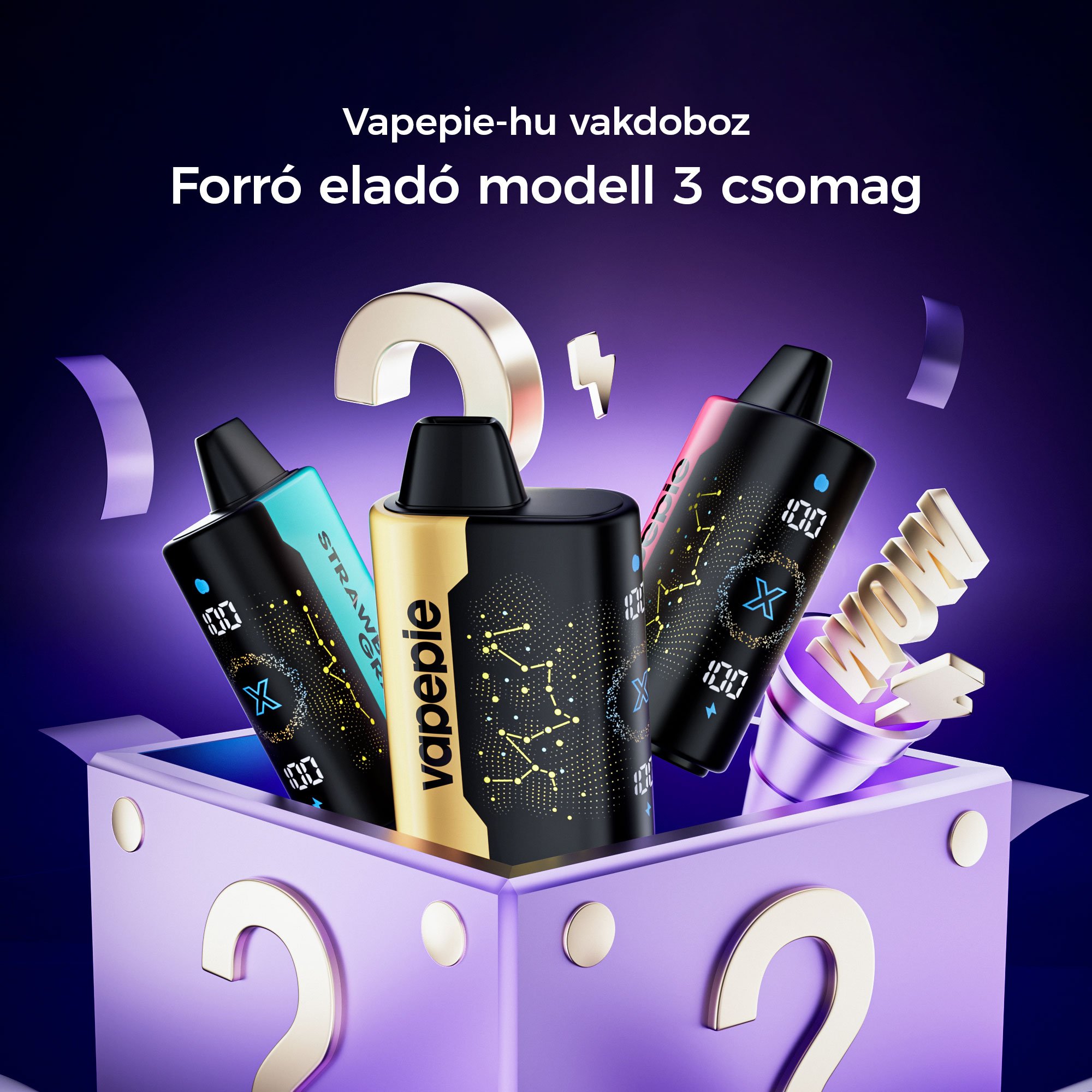 🎁3 darabos meglepetésdoboz---VAPEPIE 25000 PUFFS