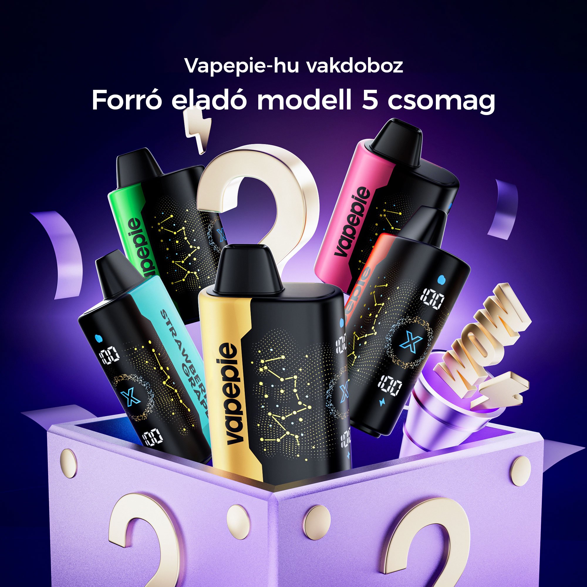 🎁5 darabos meglepetésdoboz---VAPEPIE 25000 PUFFS