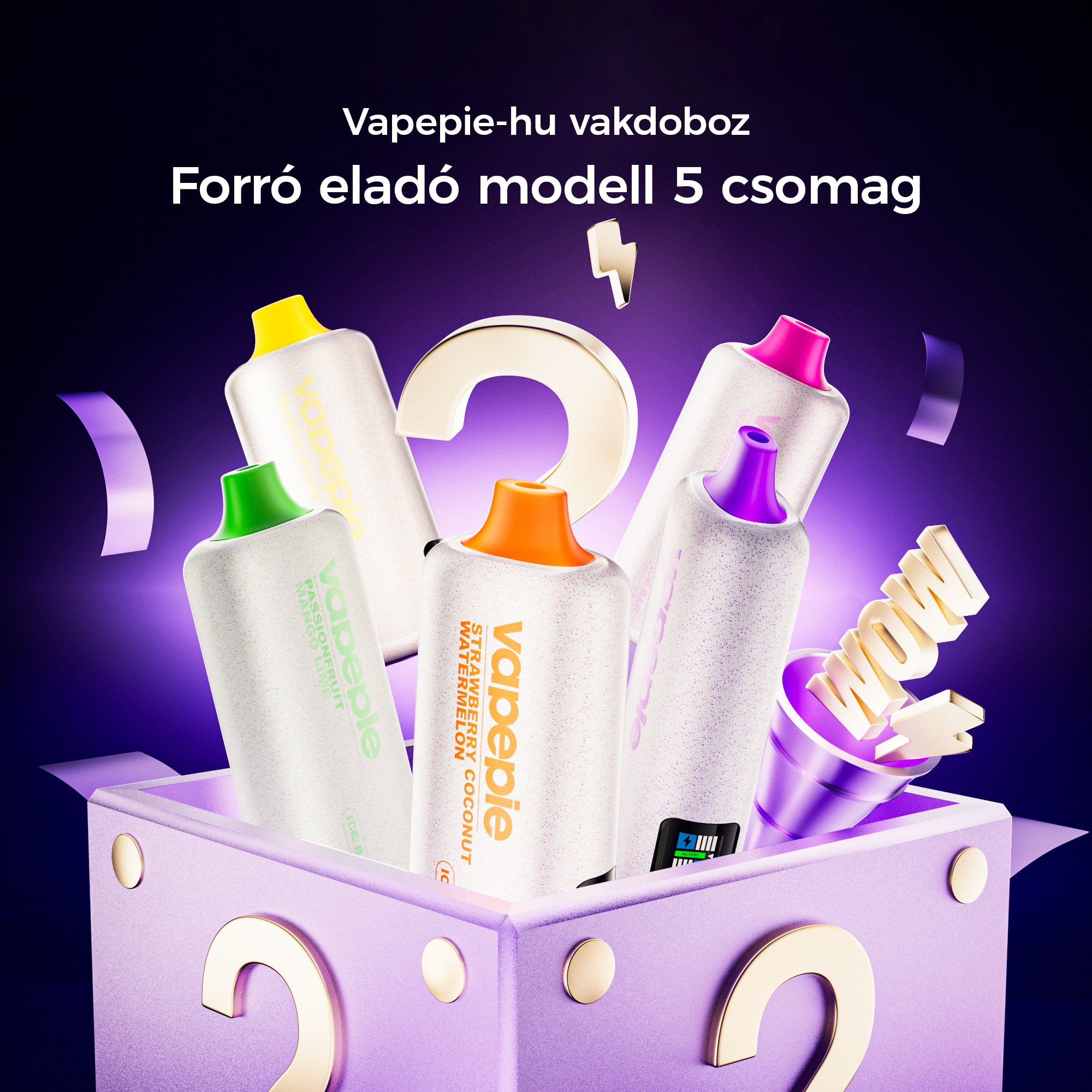 🎁5 darabos meglepetésdoboz---VAPEPIE PowerGo 9800 PUFFS