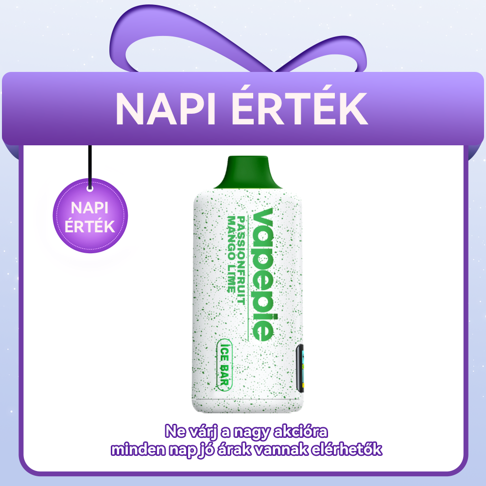 🎫Napi érték [Csak 3910 Ft darabonként] VAPEPIE PowerGo 9800 PUFFS