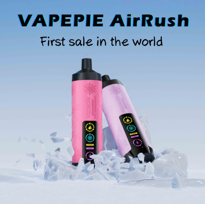 VAPEPIE AirRush 20000 Slukkos Eldobható E-cigi – Hosszú Élettartamú, Vízpipás Tüdőszívás Élmény