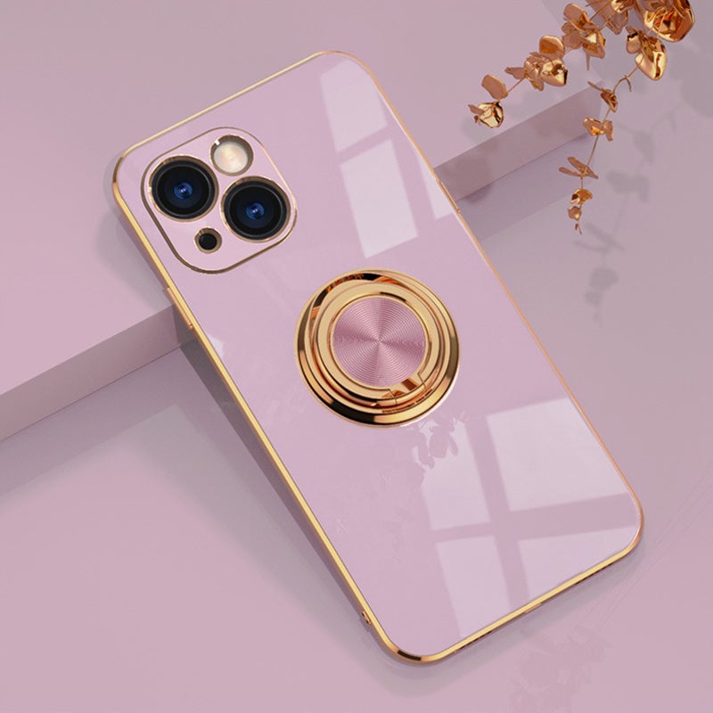 Plated Case with Ring For iPhone