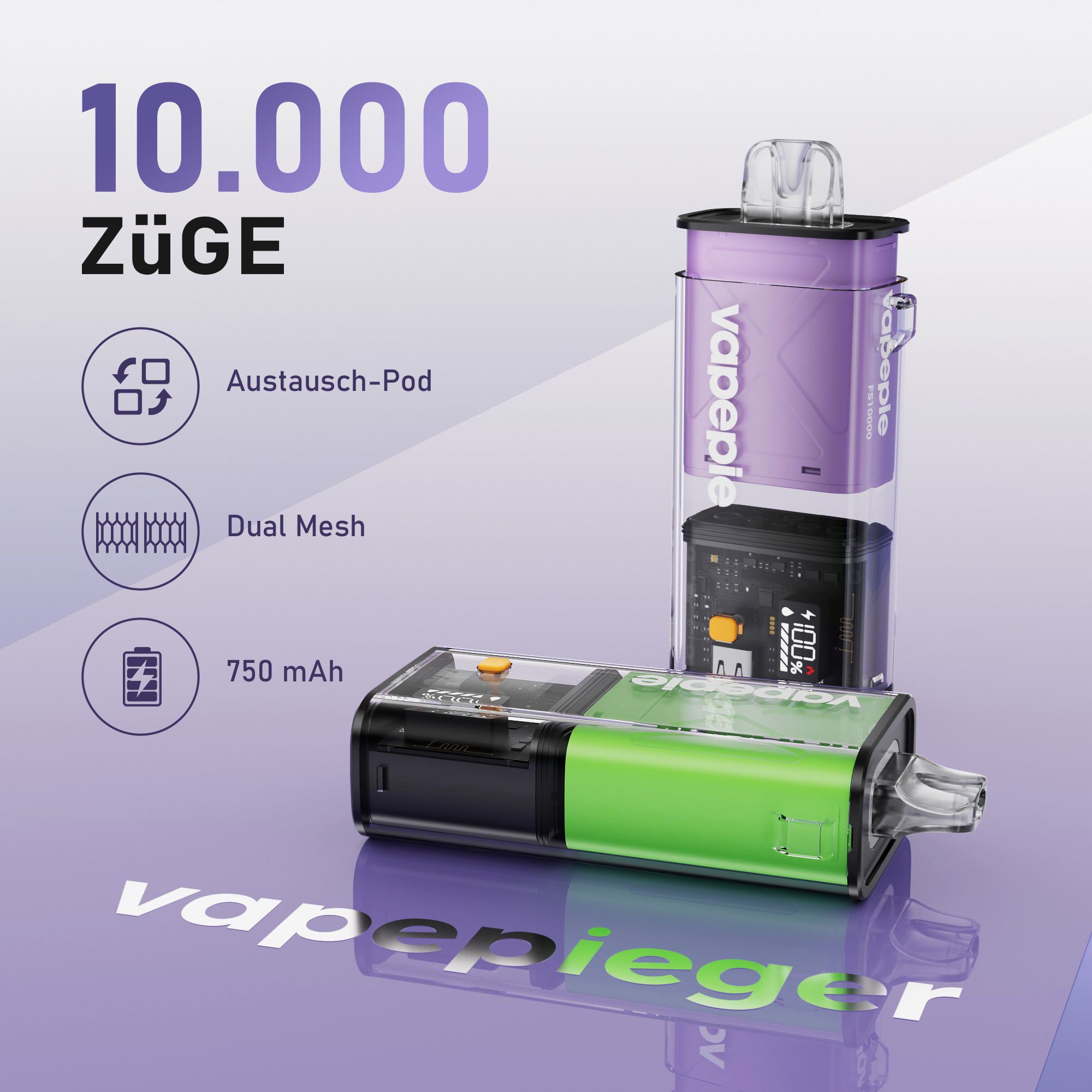VAPEPIE Pod Kit 10.000 Züge
