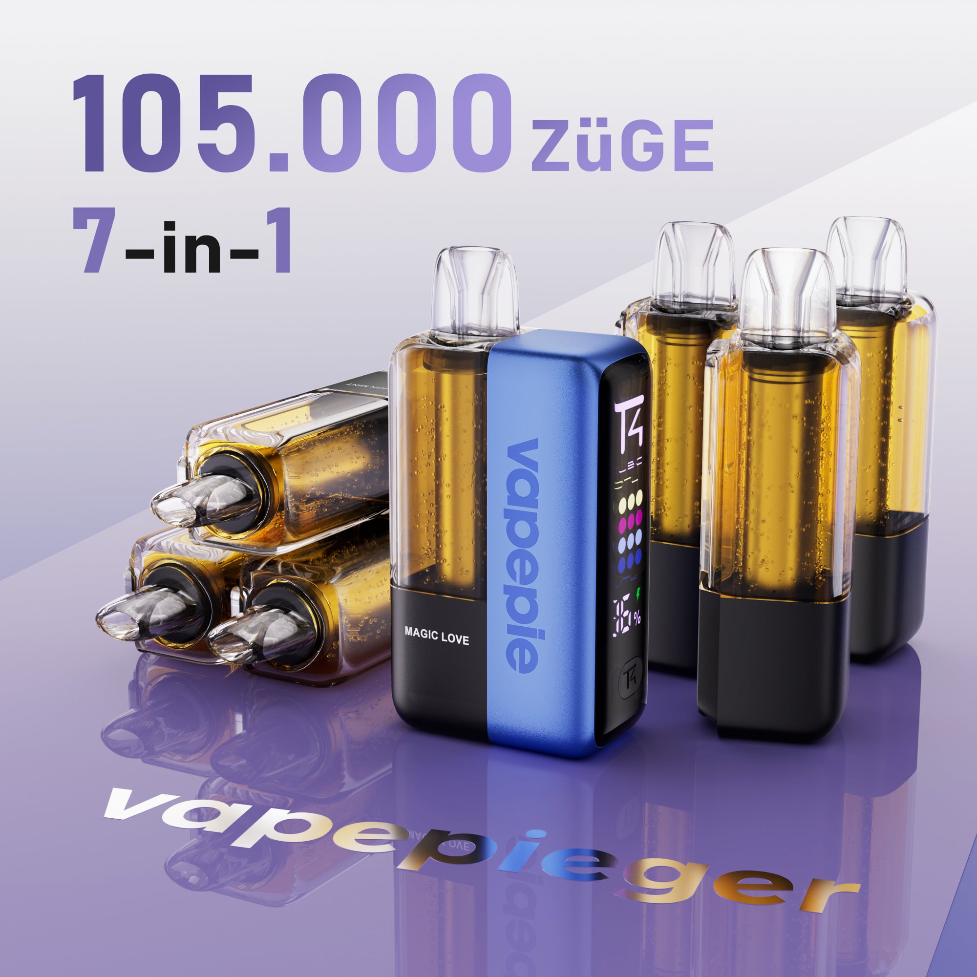 VAPEPIE ULTRA X Set – 1 Gerät + 7 Kapseln | Bis zu 105.000 Züge | Einzelpackung -10%