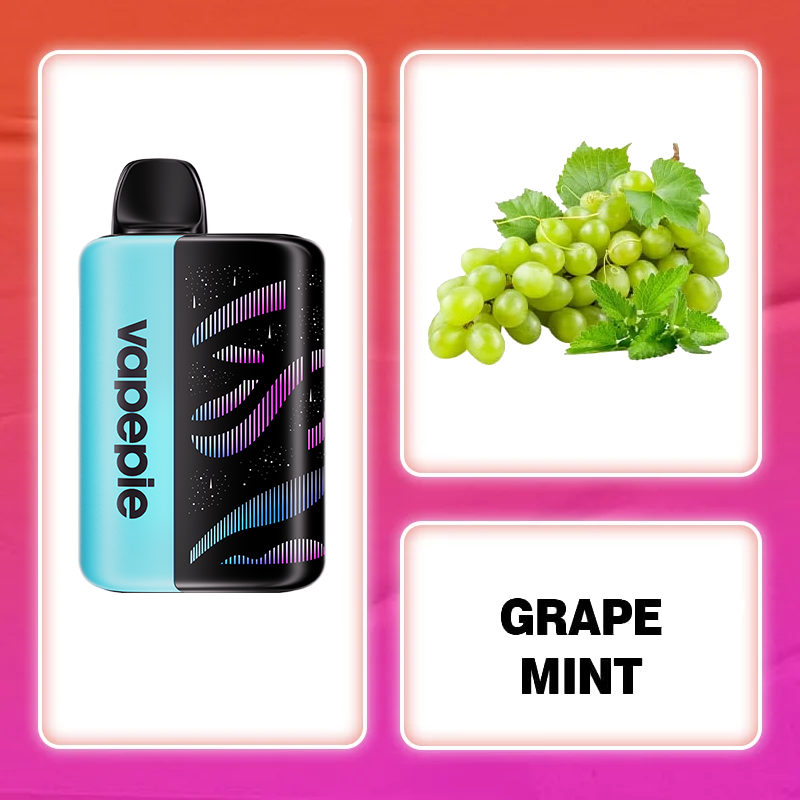 Grape Mint Flavor Vape | Vapepie 35000 Puffs Galactic Gleam