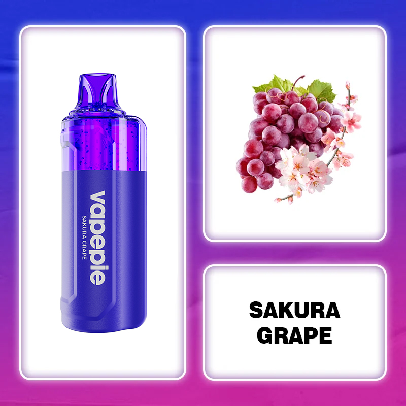 Sakura Grape Flavor Vape | VAPEPIE 15000 Puff Crystal Pop