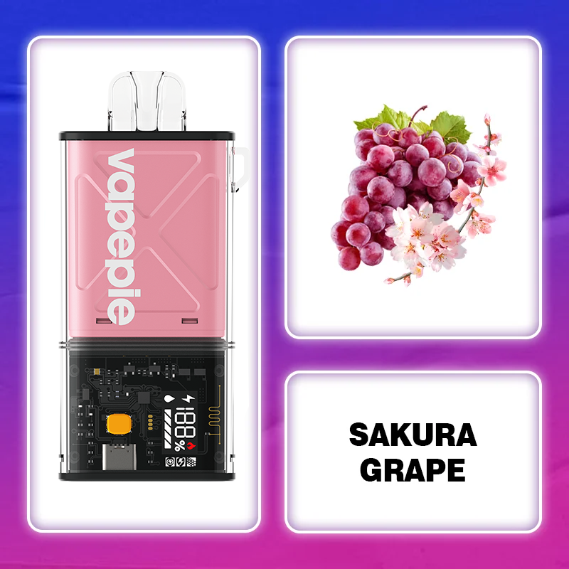 Sakura Grape Flavor Vape | VAPEPIE FlexSwitch 10000 Puffs Replaceable Pod