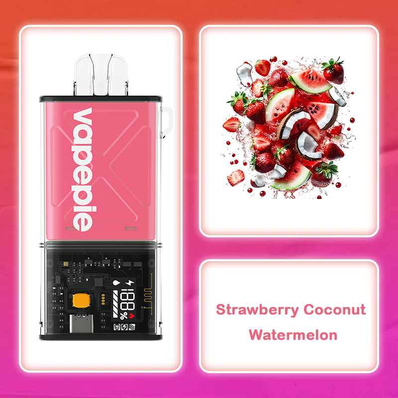 Strawberry Coconut Watermelon Vape | VAPEPIE FlexSwitch 10000 Puffs Replaceable Pod