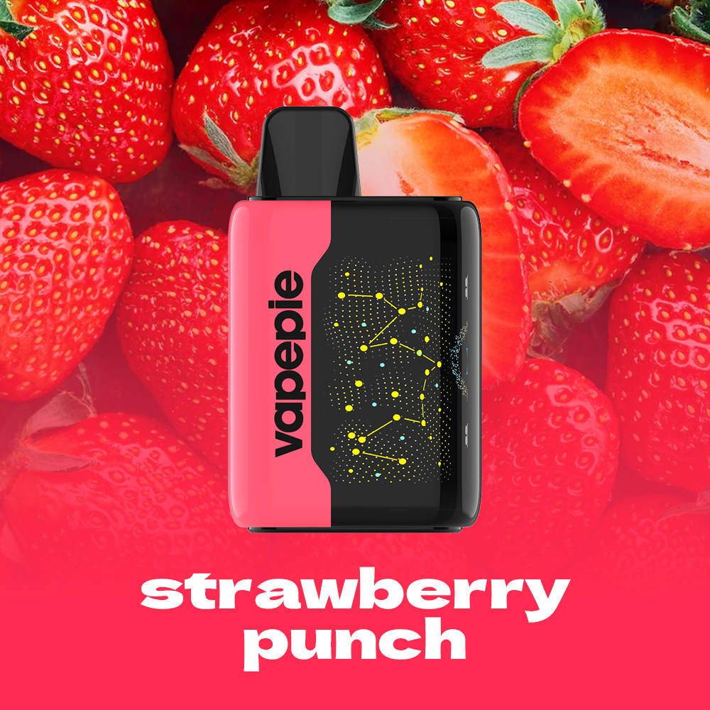 STRAWBERRY PUNCH & VAPEPIE 25000 PUFFS - Star Sky Curved Screen