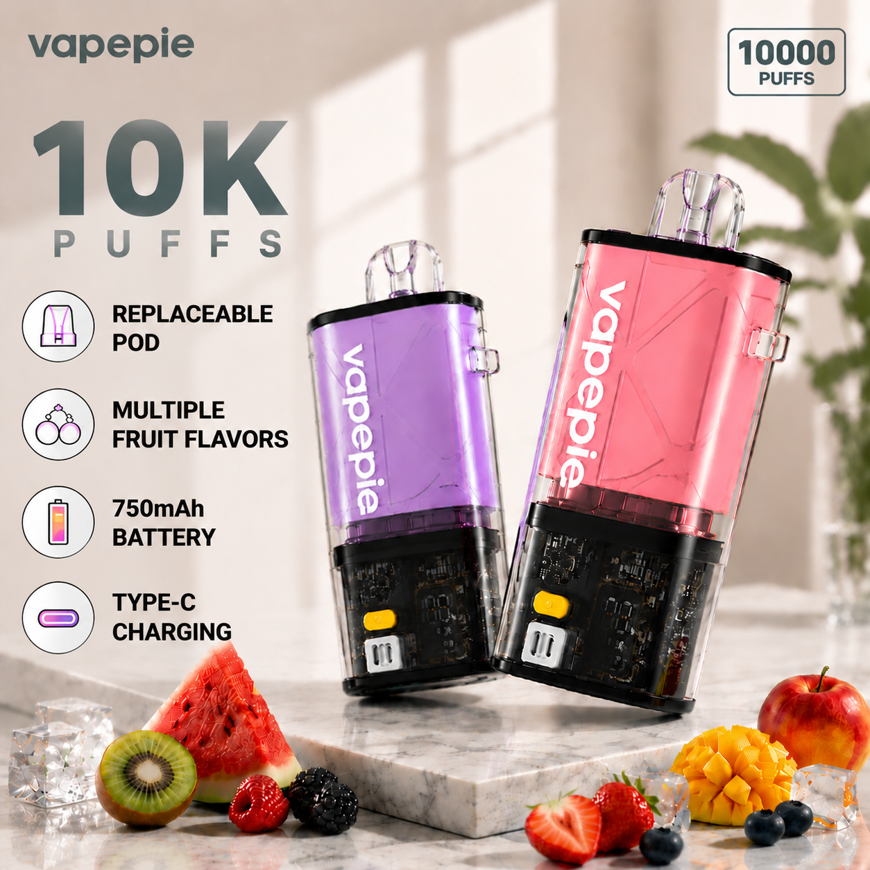 FlexSwitch 10,000 Puffs Disposable Device – 5 New Colors Device | US Warehouse