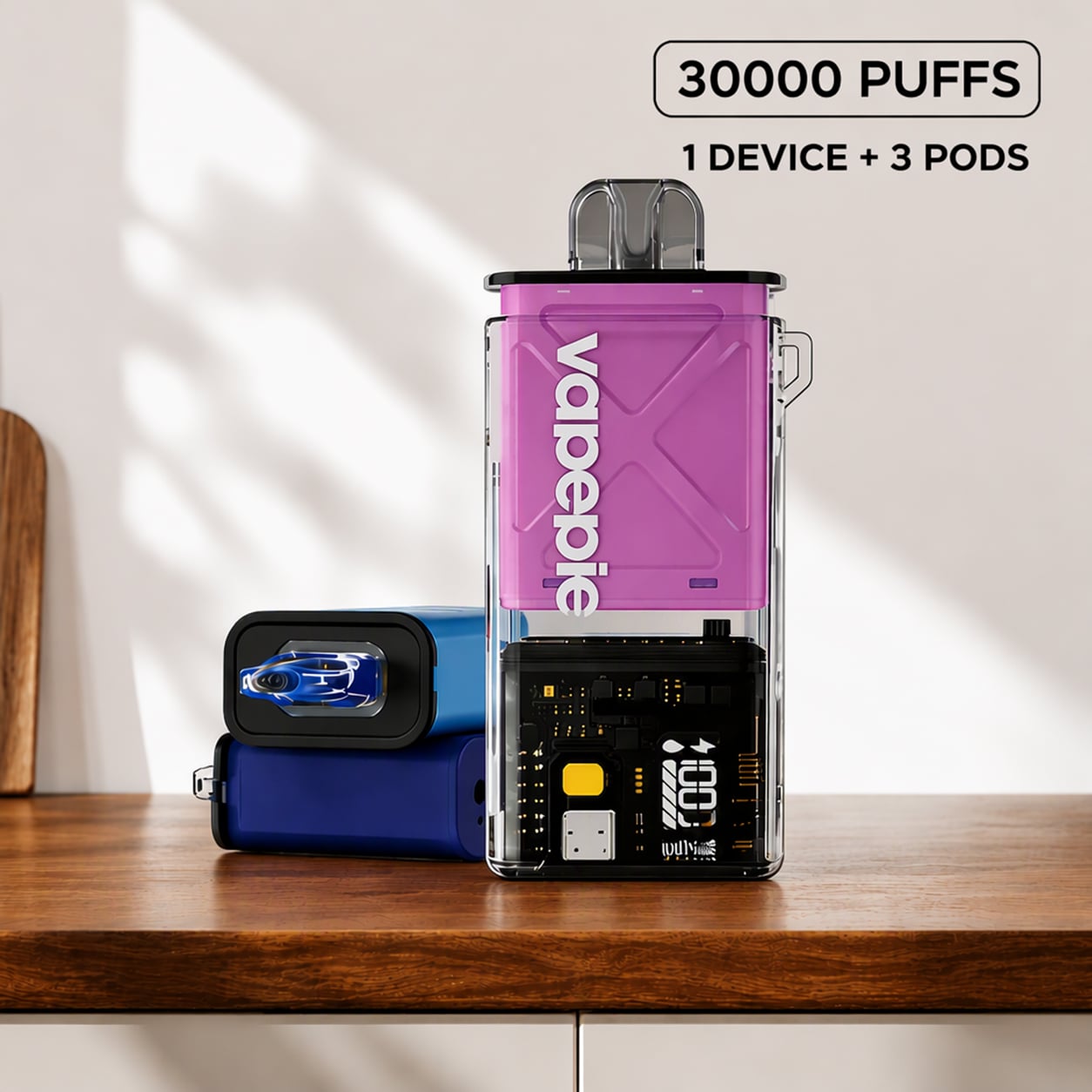 Vapepie 10K Starter Bundle (1 Device + 3 Pods)