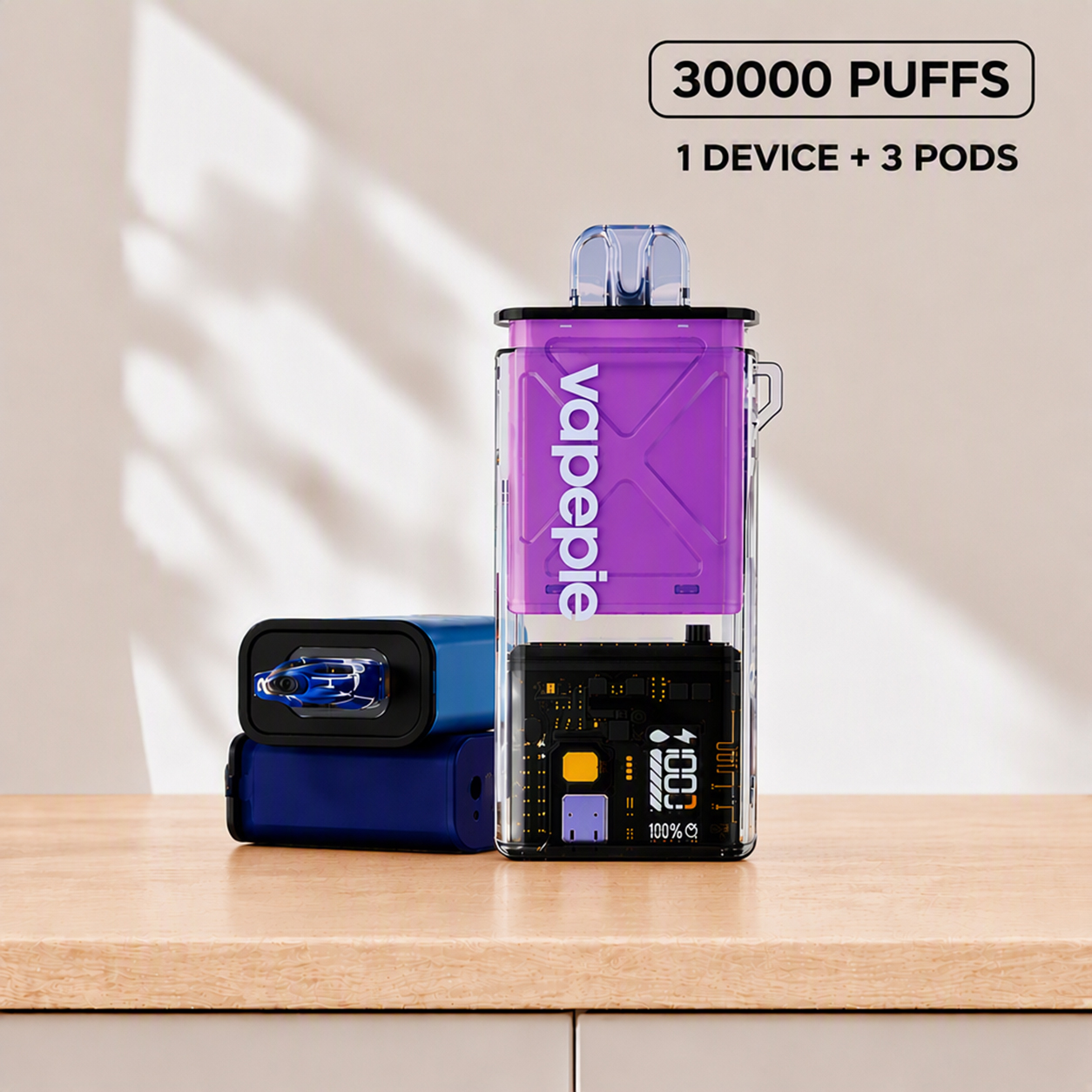 Vapepie 10K Starter Bundle (1 Device + 3 Pods)