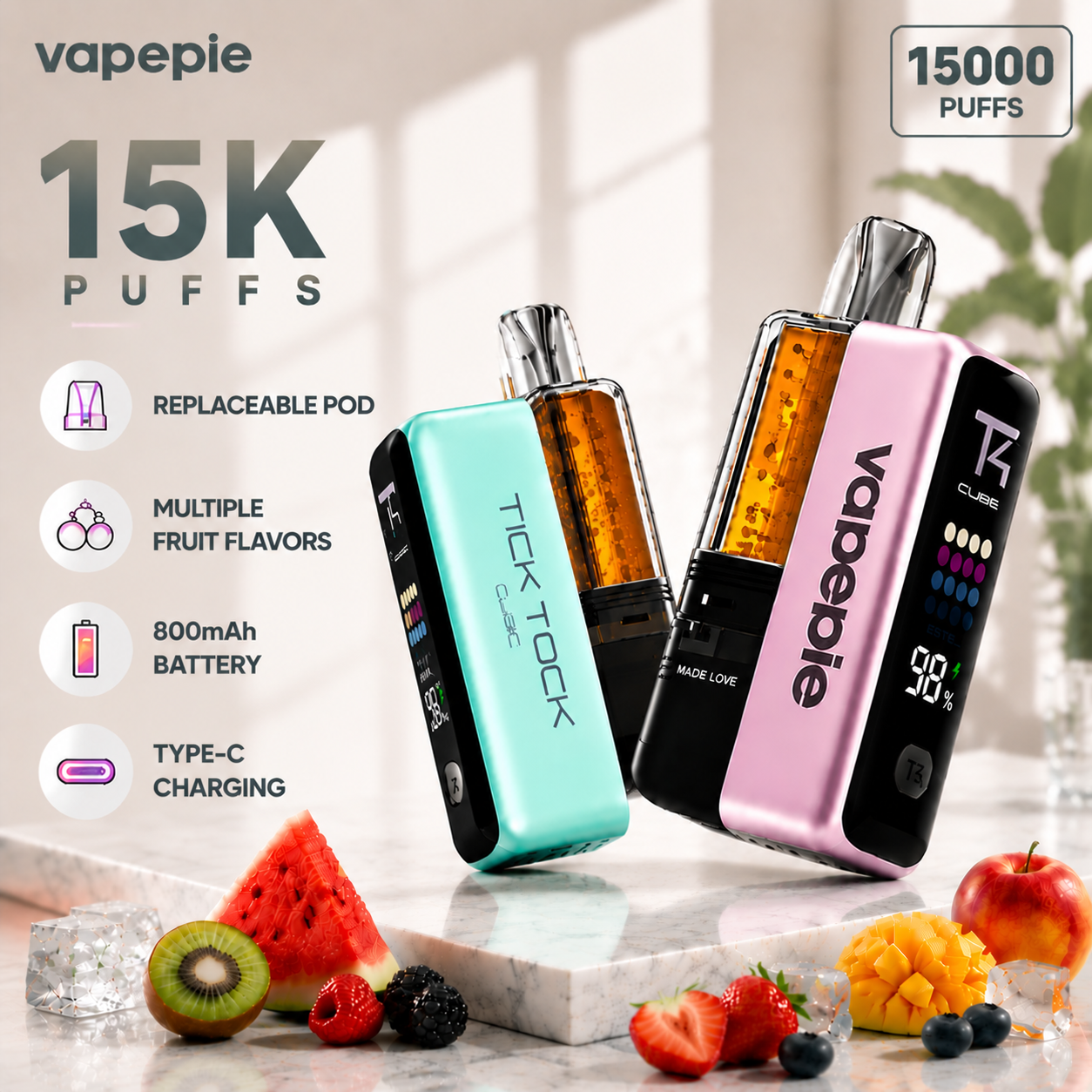 Ultra X 15,000 Puffs Refillable Pod Device · Refillable Pod | US Warehouse