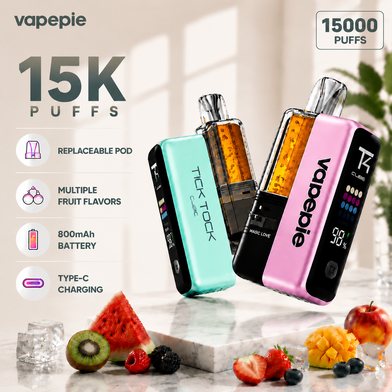 Ultra X 15,000 Puff Refillable Pod Device · Refillable Pod | US Warehouse