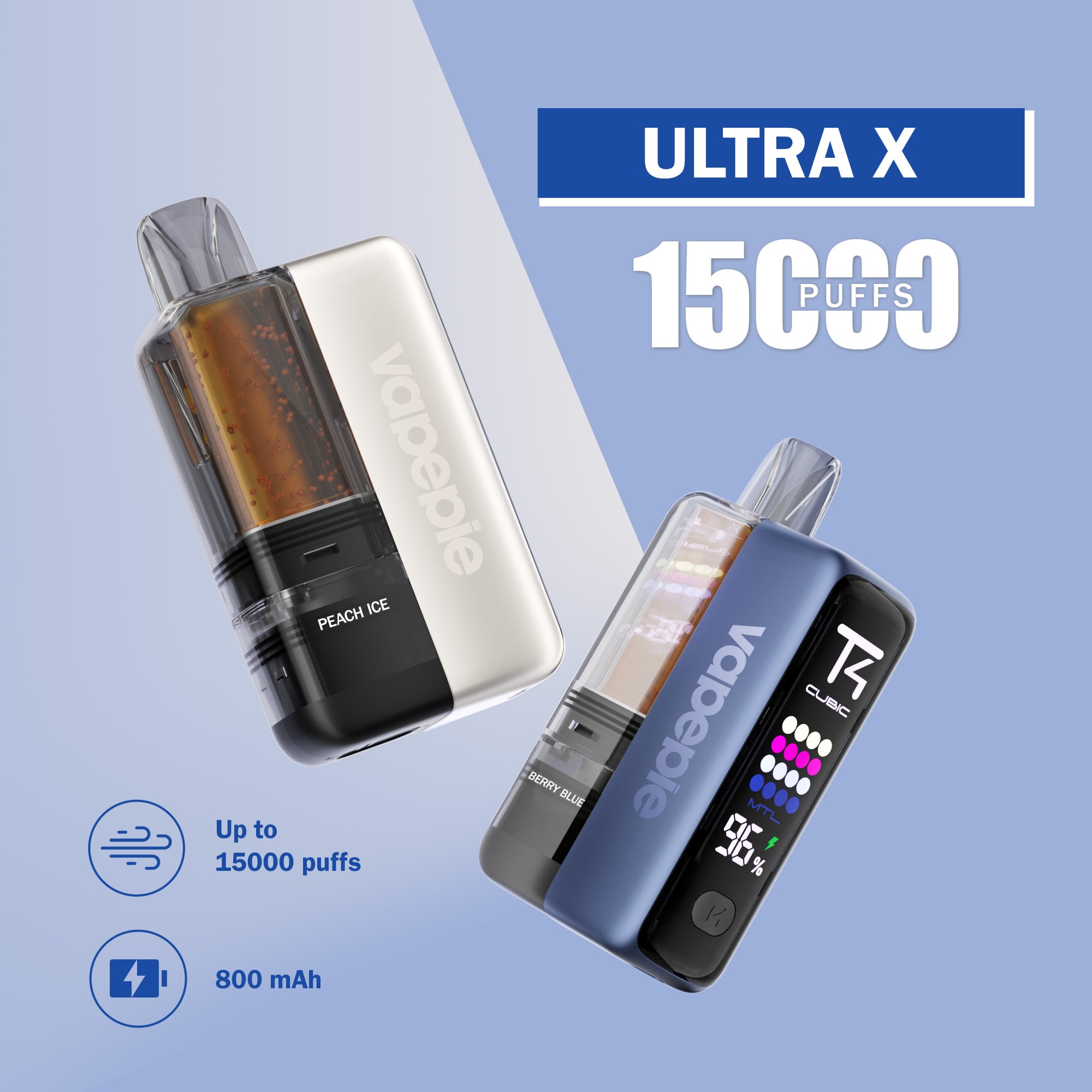 VAPEPIE UltraX 15000 Puffs  - Refillable & Replaceable Pods for Endless Customization