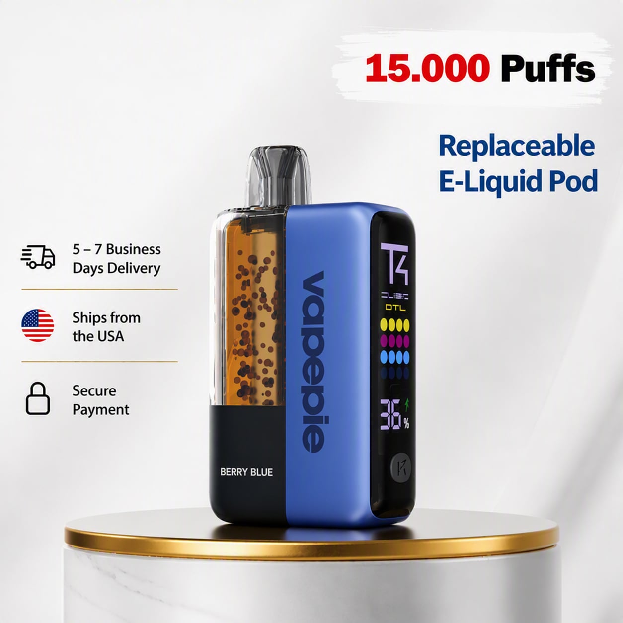 Vapepie 15K Ultimate Bundle – (1 Device + 7 Pods)