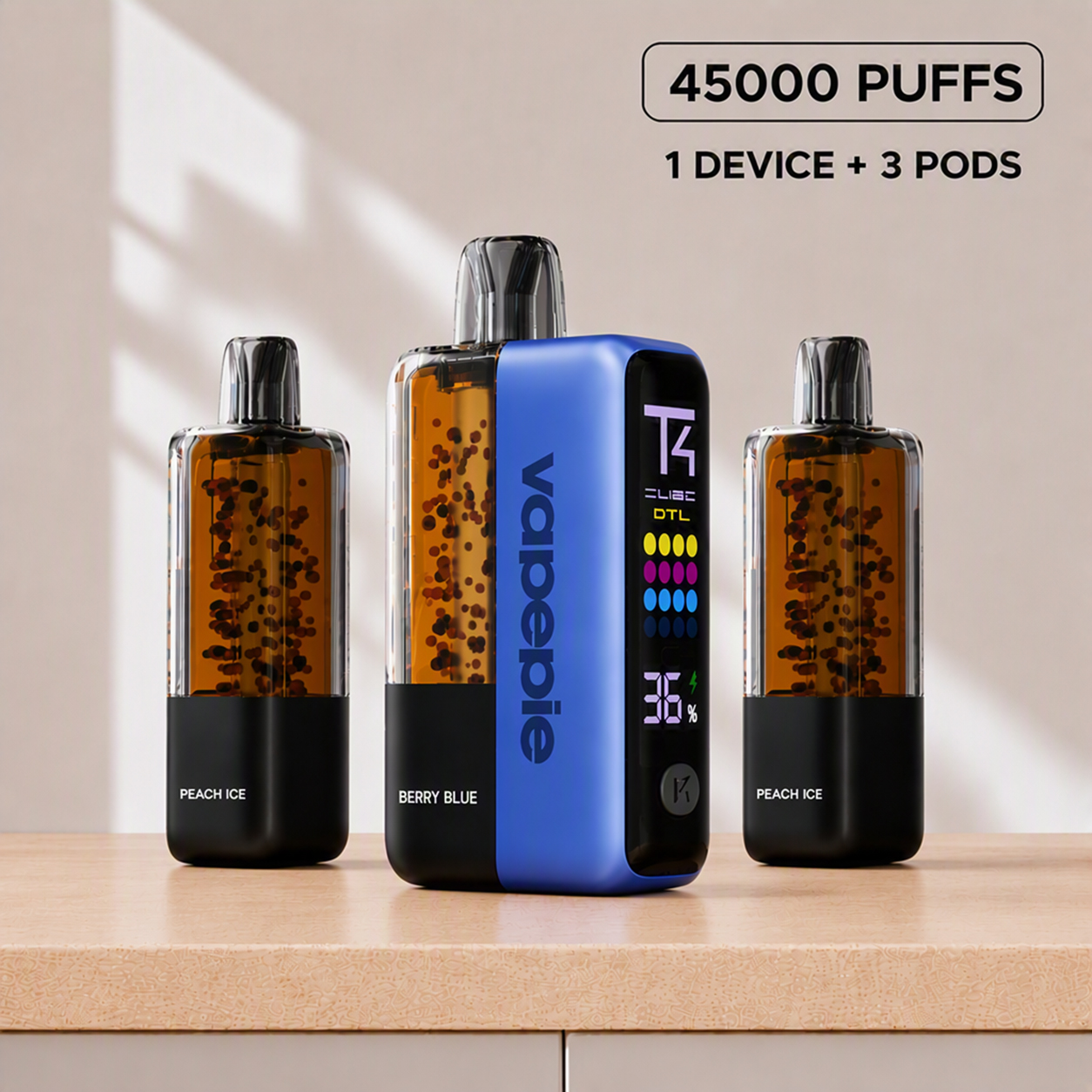 Vapepie 15K Starter Bundle (1 Device + 3 Pods)