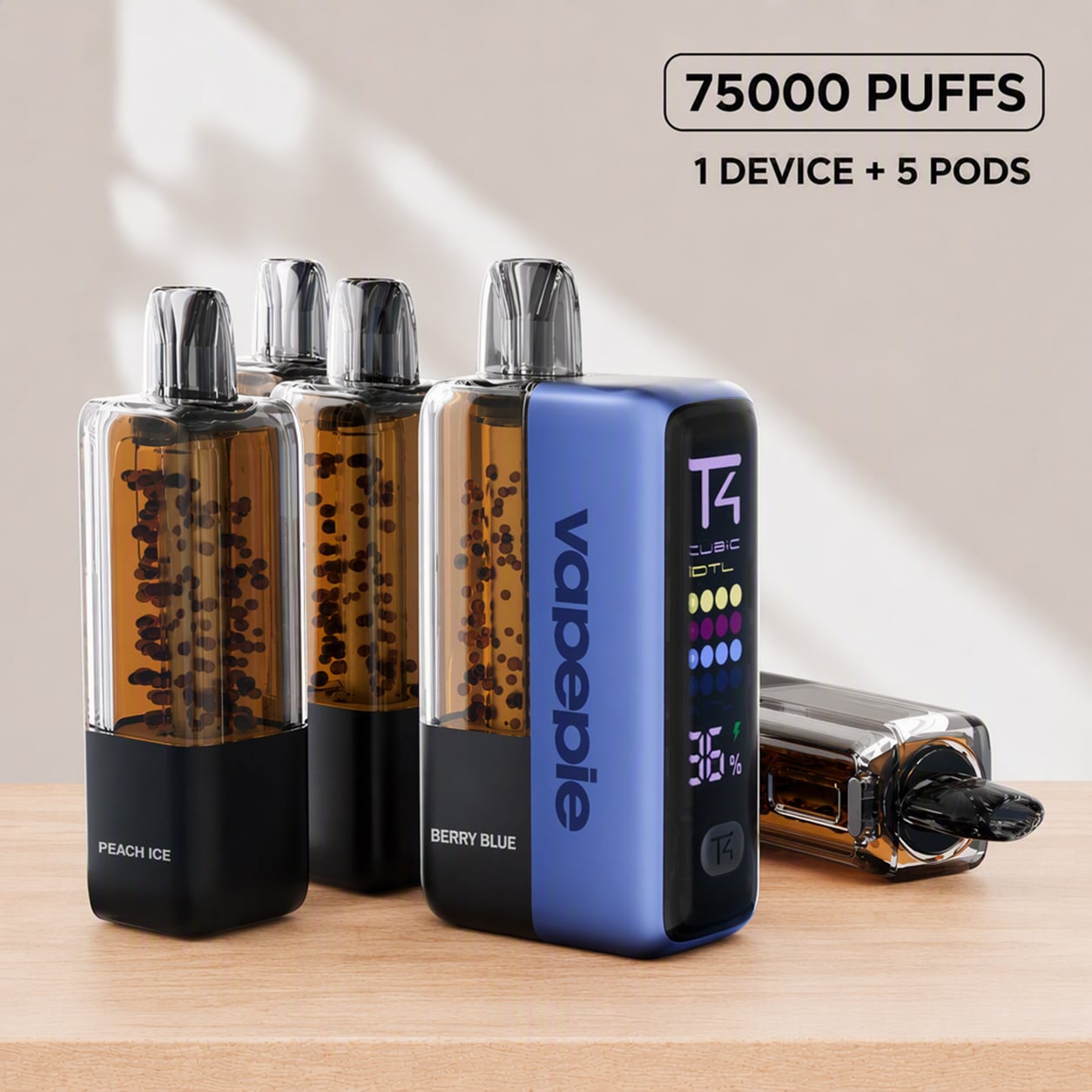 Vapepie 15K Flavor Bundle (1 Device + 5 Pods)