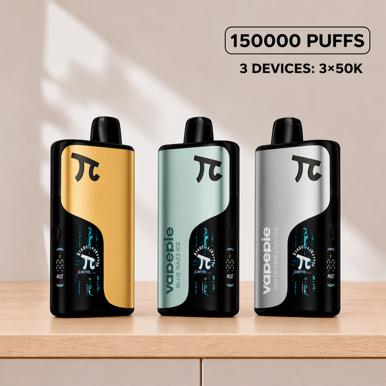 Vapepie 150K Power Pack | 3×50K Puff Device Bundle