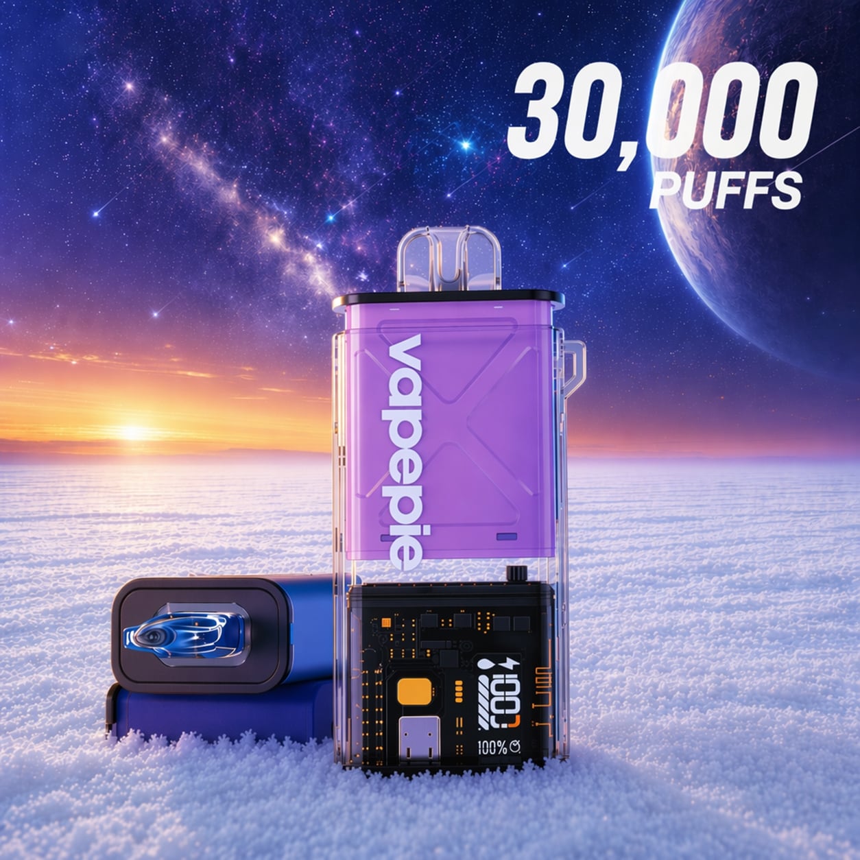 Vapepie 10K Starter Bundle (1 Device + 3 Pods)