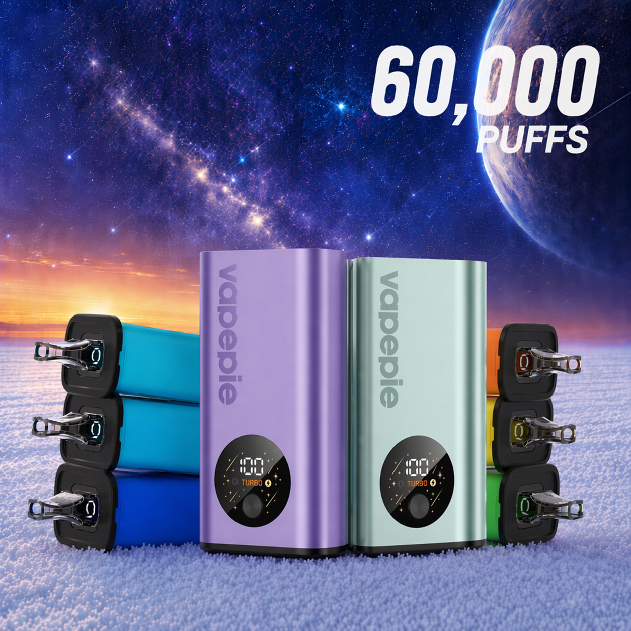 His & Hers FlexSwitch Vape Bundle – 2 Devices + 6 Pods (60,000 Total Puffs)