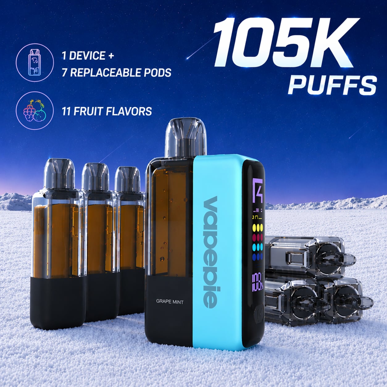 Ultra X 15K Pod Kit Bundle – 7 Pods (105,000 Total Puffs)