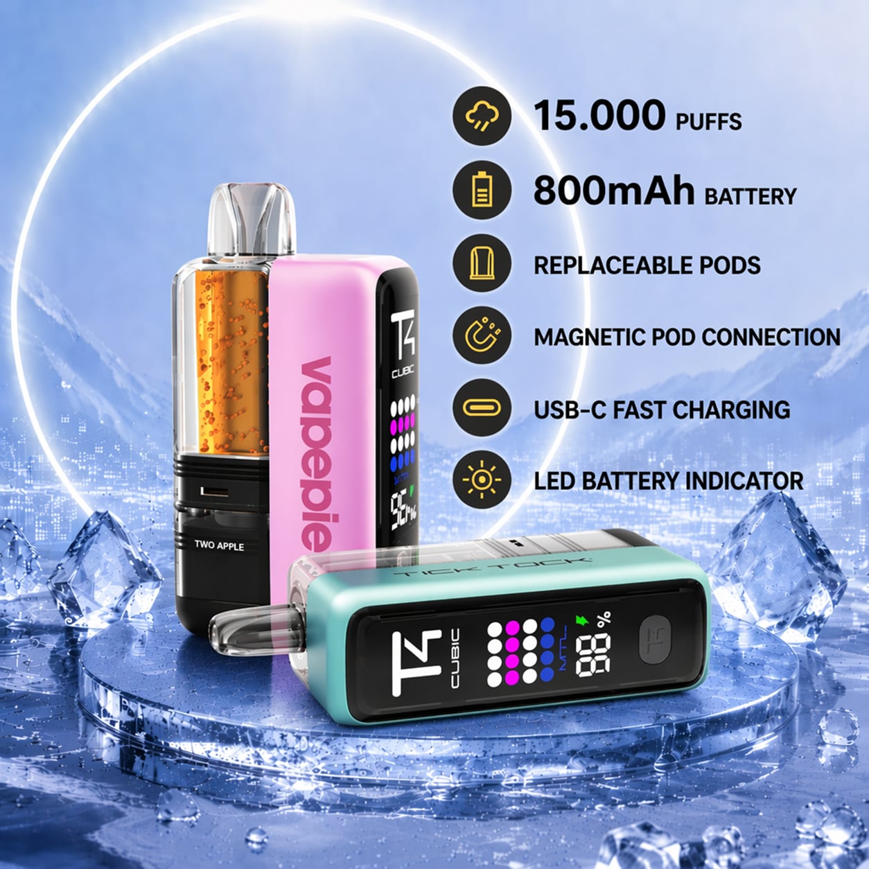 Ultra X 15,000 Puff Replaceable Device · Replaceable Pod | US Warehouse