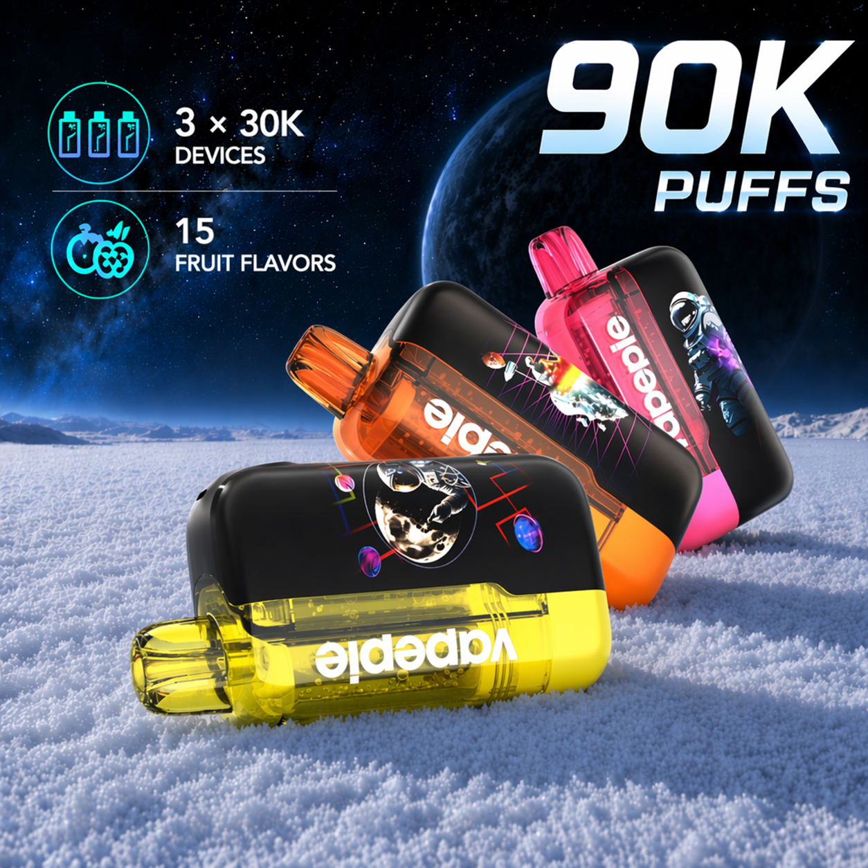 Vapepie Cosmic Duo 90K Bundle | Ultra Phantom
