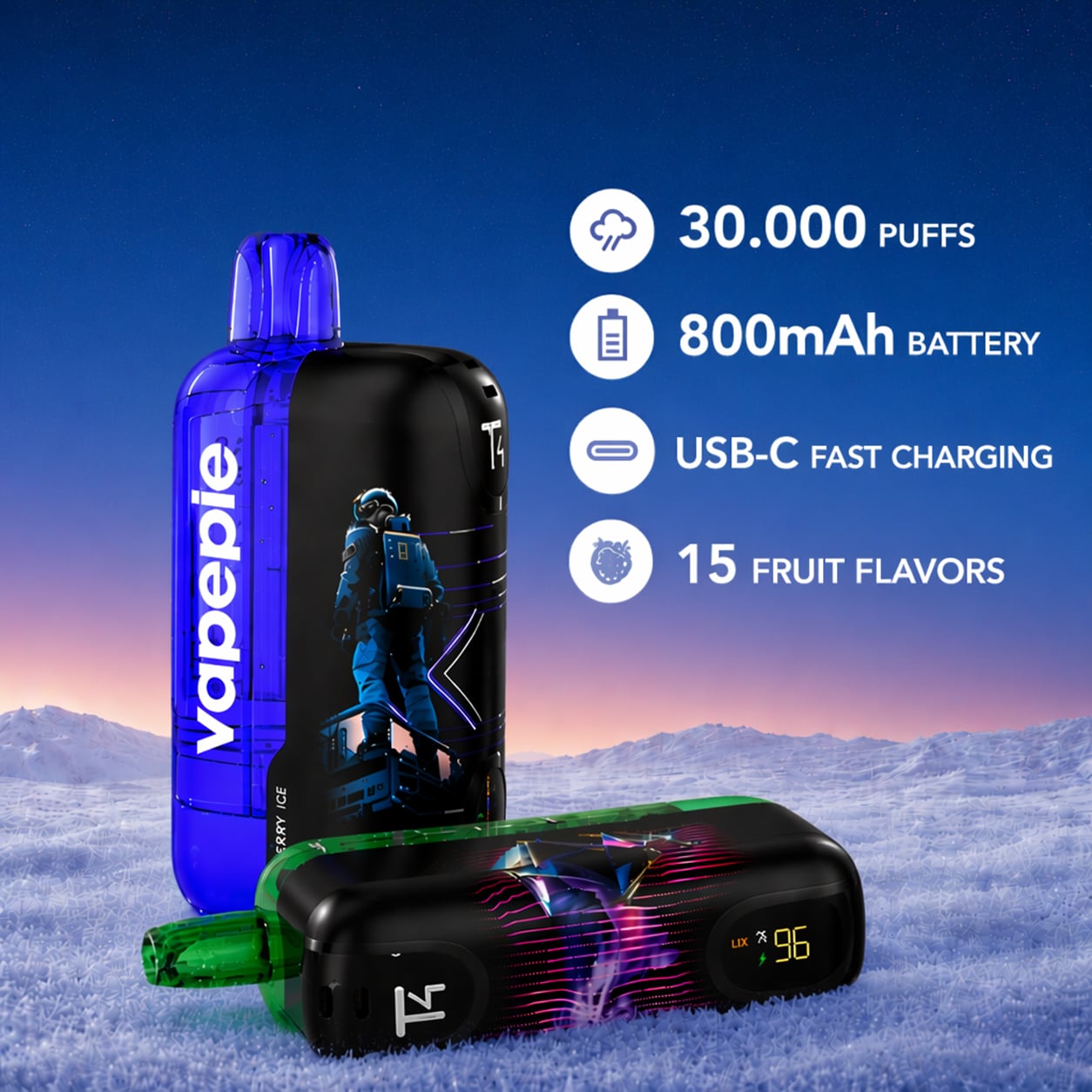 Vapepie Cosmic Duo 90K Bundle | Ultra Phantom