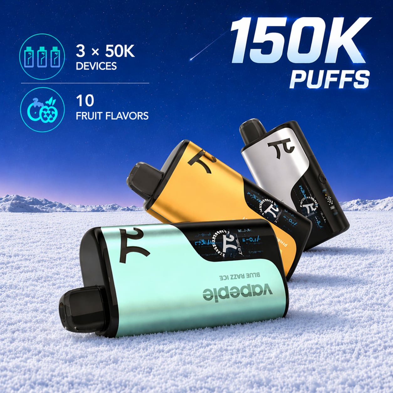 Vapepie 150K Power Pack | 3×50K Puff Device Bundle