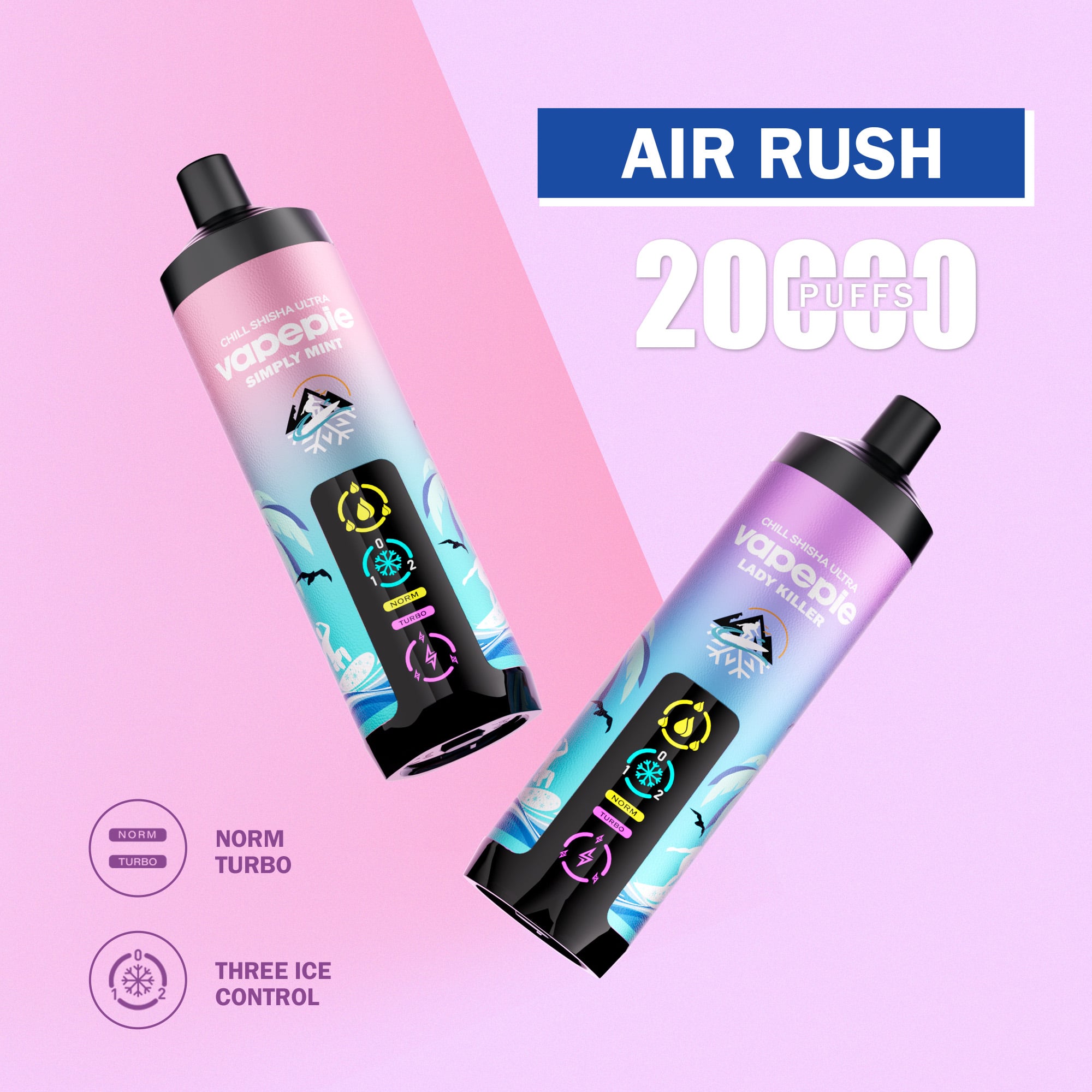 VAPEPIE AirRush 20000 Puffs Disposable - Adjustable Ice Blast Control