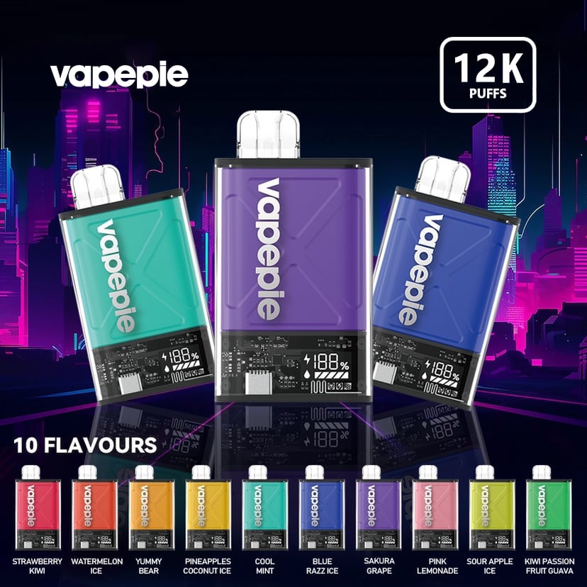【U.S.】Vapepie Fv 12000 Puff Disposable Vape - Rich Flavor & Long-Lasting Power | Fast Shipping from California