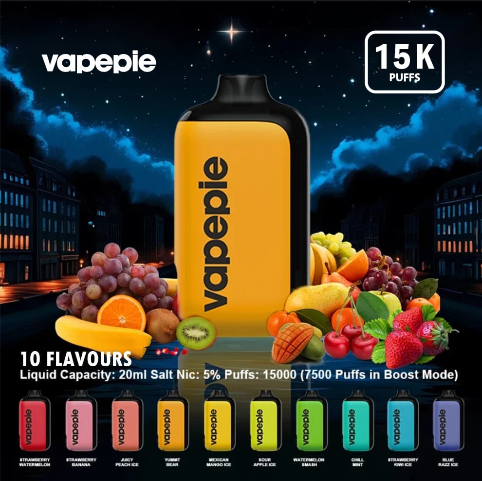 【U.S.】Vapepie Ag 15000 Puff Disposable Vape — Durable Build & Smooth Flavor | Fast Shipping from California