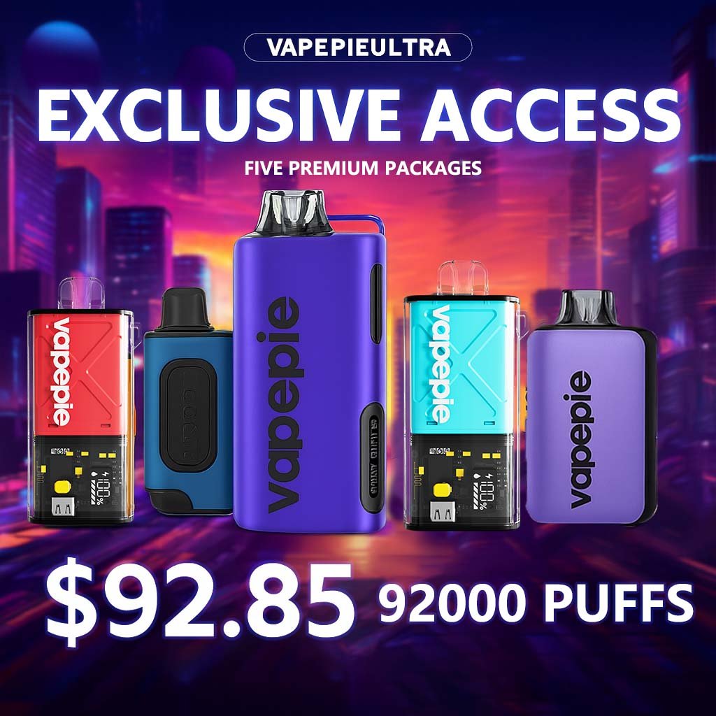 【U.S.】Vapepie 92000 Puffs Ultimate 5-Pack – 2025 Sale | Fast Shipping from California