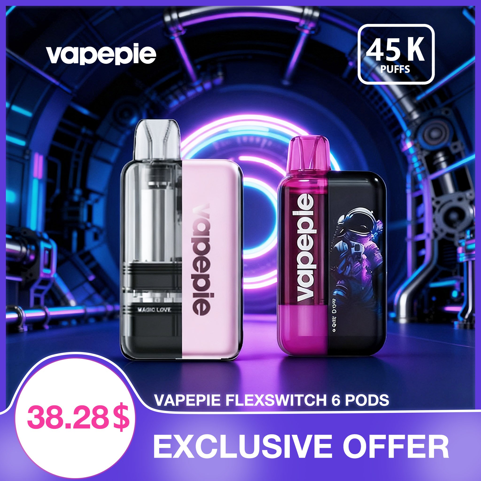 【U.S.】Vapepie 45000 Puffs Disposable Vape TK Edition Value Pack | Fast Shipping from California