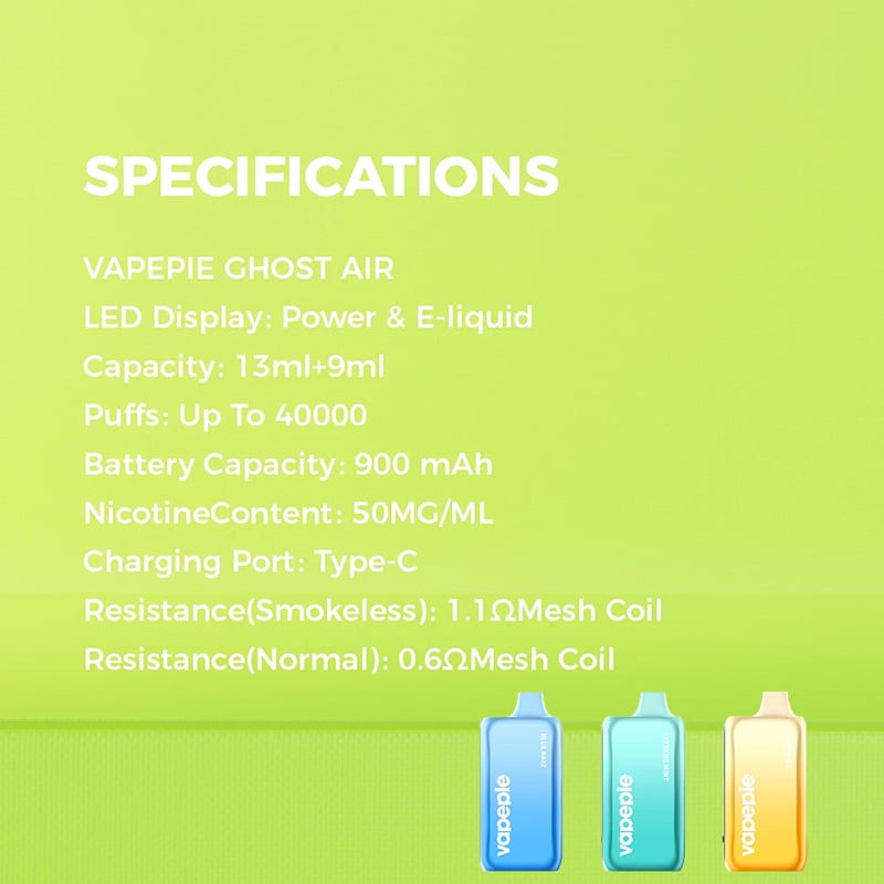 VAPEPIE GhostAir 40000 Puffs Disposable - Truly Smokeless Hits