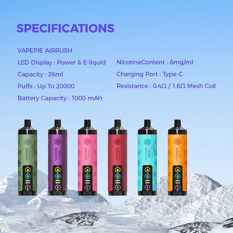 VAPEPIE AirRush 20000 Puffs - Adjustable Ice Blast Control
