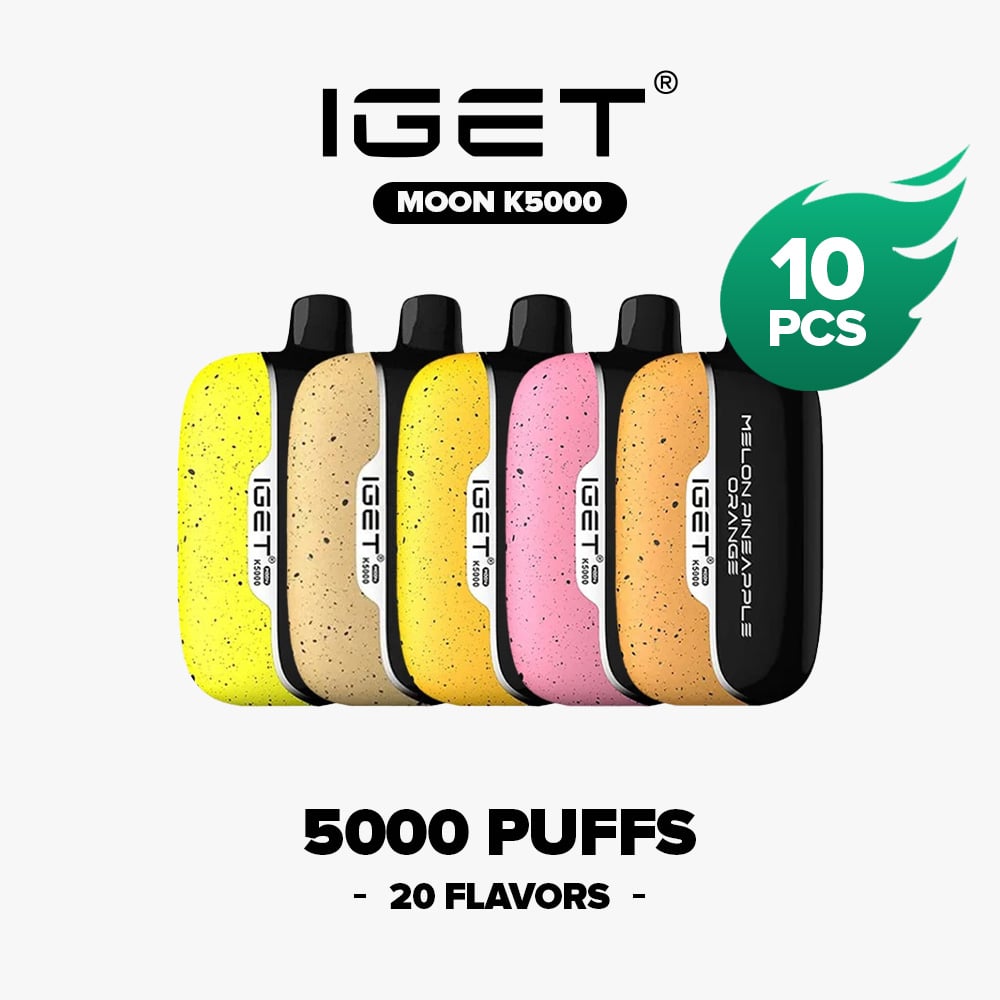 🔥Lowest Price Online for 10PCS-IGET Moon 5000 Puffs【Exclusive Australian Warehouse Deals】