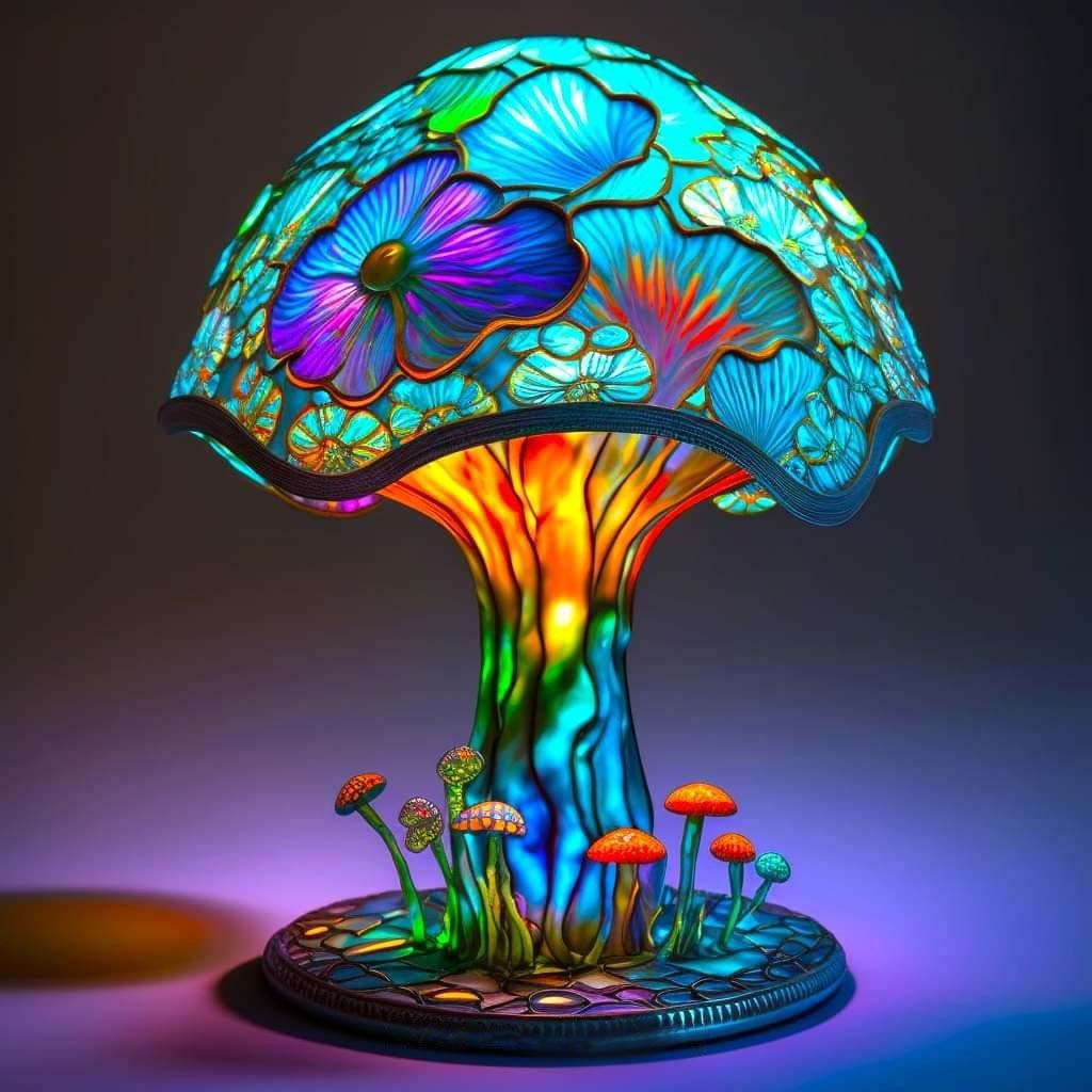 ✨Buy 2 Free Shipping🔥 - Stained Glass Plant Series Table Lamp