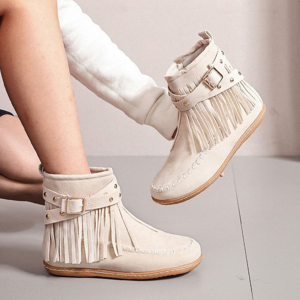 Castillotigo™ Botines con cremallera y flecos