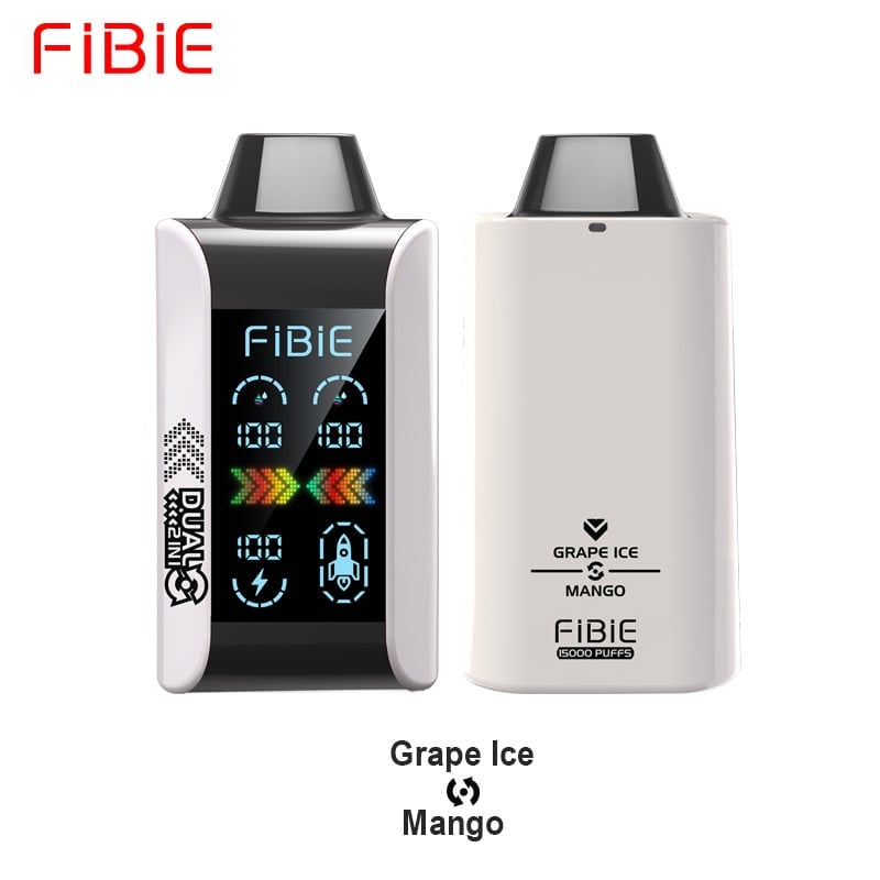 GRAPE ICE & MANGO - FIBIE 15000 PUFFS Dual Flavors