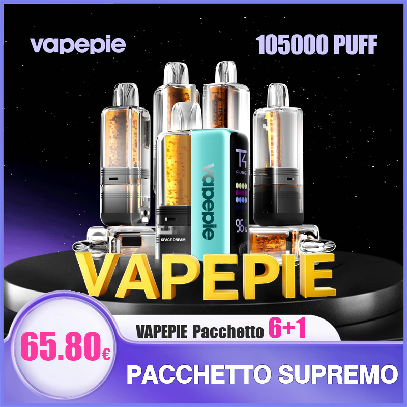 【Italia】Vapepie 105000 Puff - Pacchetto Convenienza 6+1