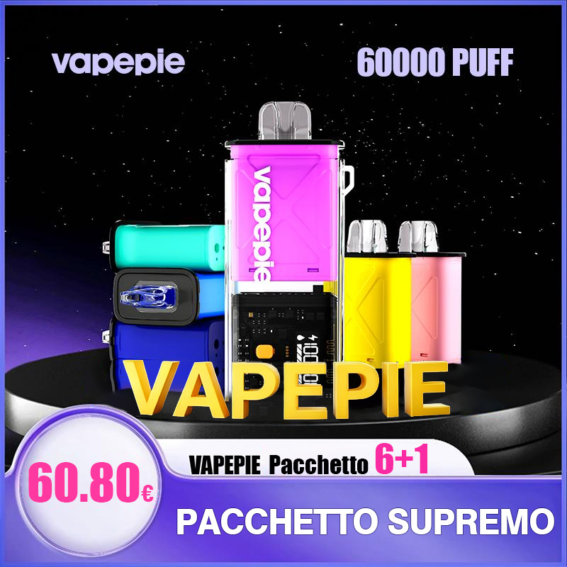 【Italia】Vapepie 60000 Puff - Pacchetto Convenienza 6+1