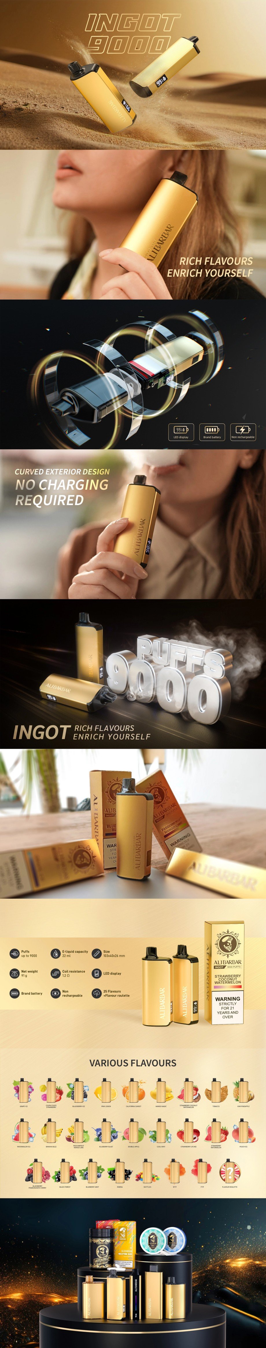 ALIBARBAR INGOT 9000 PUFFS