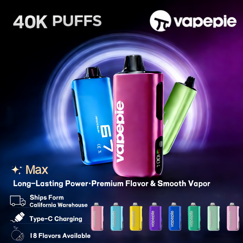 【USA】Vapepie Max 40000 Puff Disposable Vape | U.S. Warehouse Fast Delivery