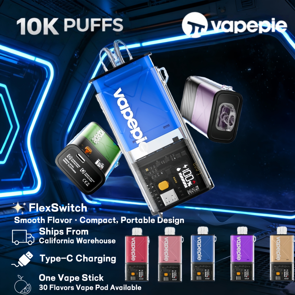 【USA】Vapepie FlexSwitch 10000 Puff Vape | U.S. Warehouse Fast Delivery