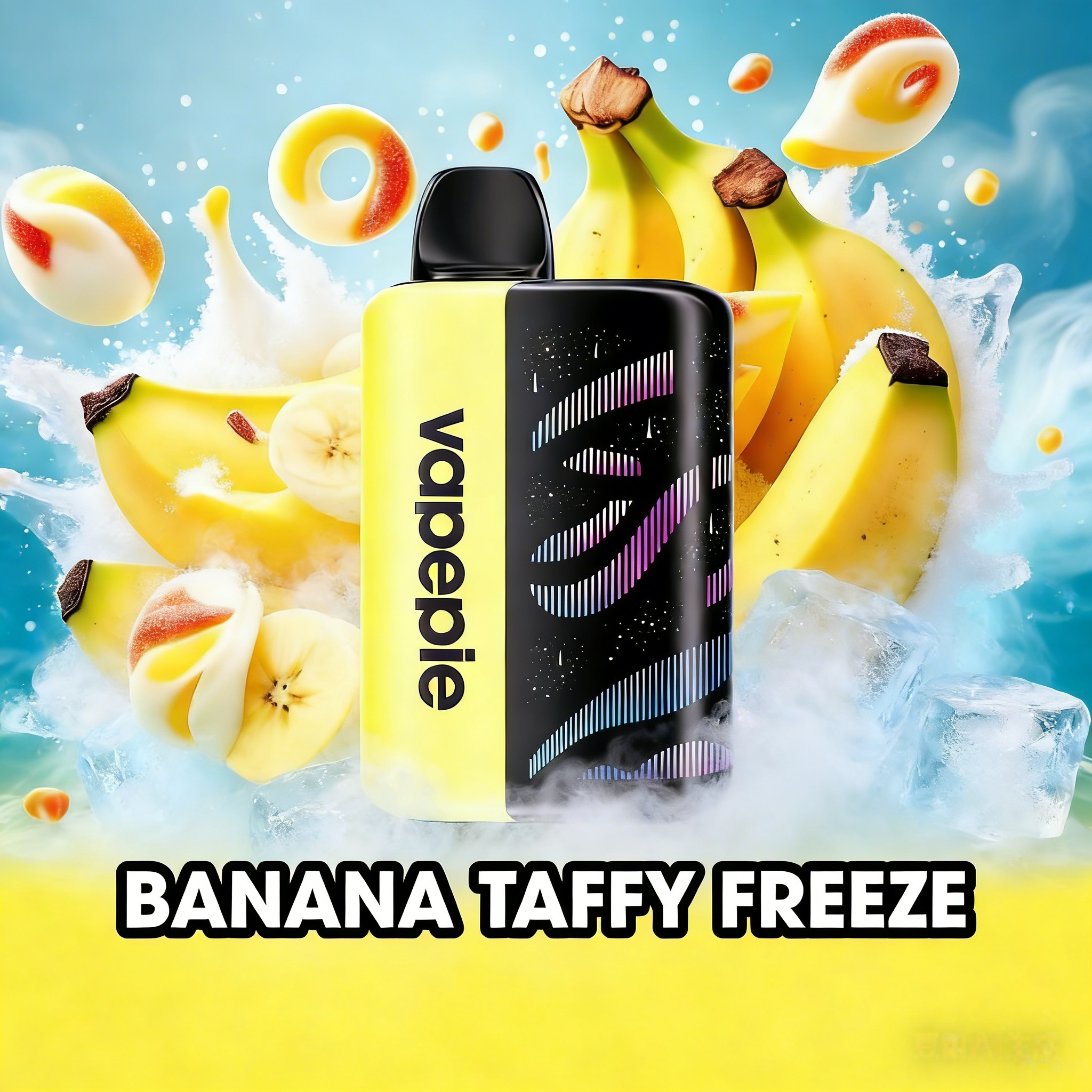 Banana Taffy Freeze Flavor Vape | Vapepie 35000 Puffs Galactic Gleam